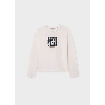 Camiseta bordada nata-negro - Imagen 2