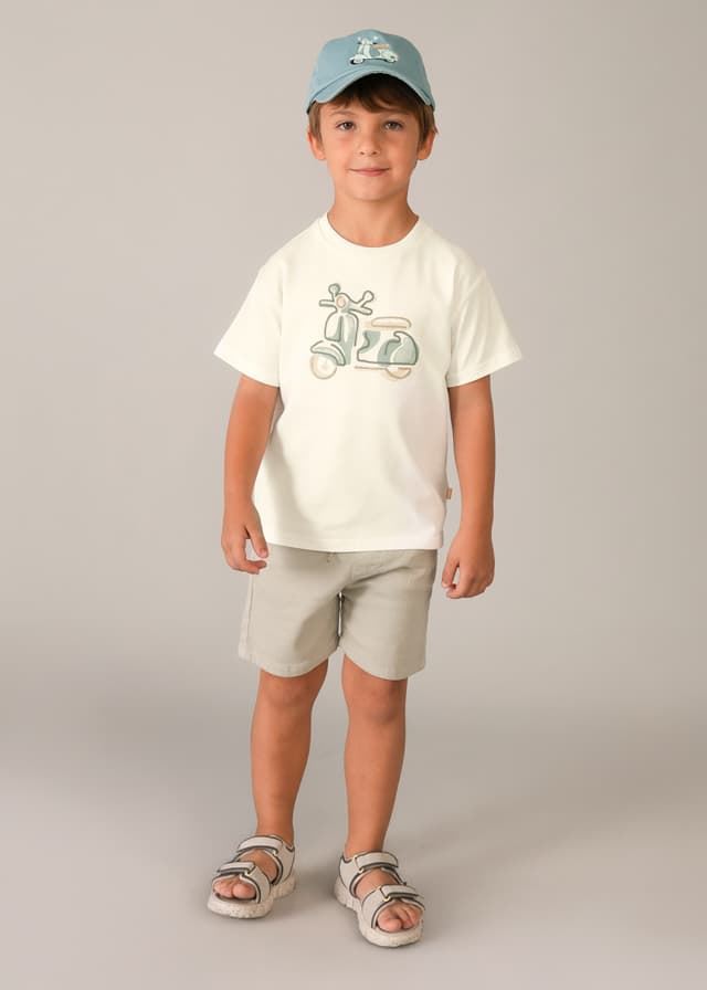 Camiseta bordado nata - Imagen 3