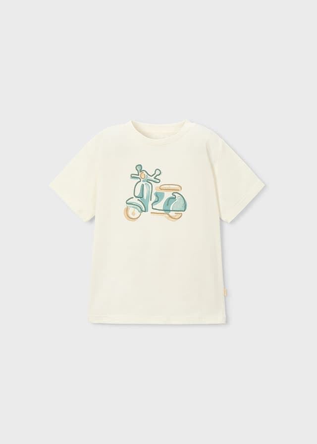 Camiseta bordado nata - Imagen 4