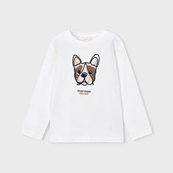 Camiseta bordado nata - Imagen 1