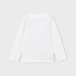 Camiseta bordado nata - Imagen 2