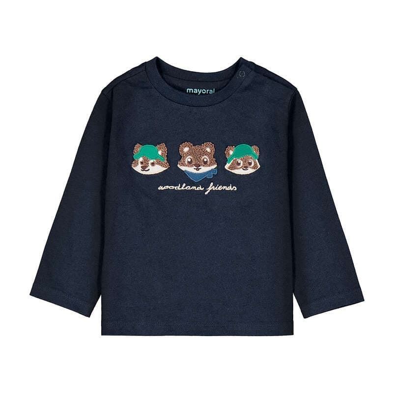 Camiseta bordados azul - Imagen 4