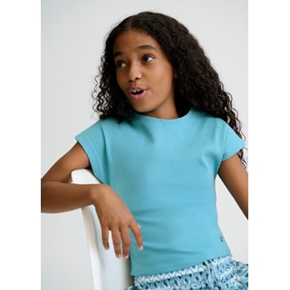 Camiseta canalé jade - Imagen 1