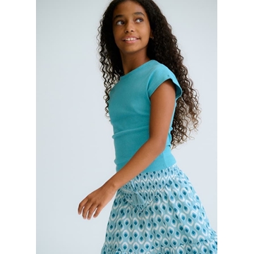 Camiseta canalé jade - Imagen 2