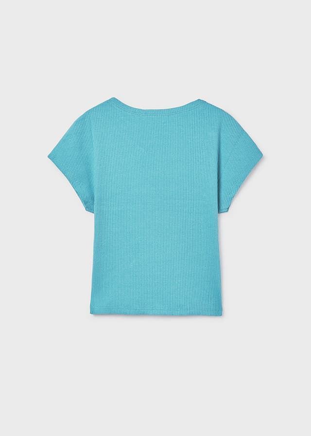 Camiseta canalé jade - Imagen 4