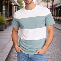 Camiseta cemento rayas - Imagen 1