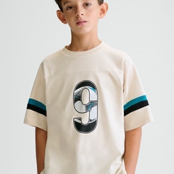 Camiseta combinada crema - Imagen 1