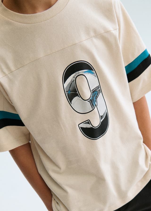 Camiseta combinada crema - Imagen 2