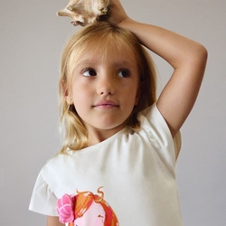 Camiseta crudo-amapola - Imagen 1