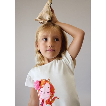 Camiseta crudo-amapola - Imagen 1