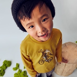 Camiseta dino mostaza - Imagen 1