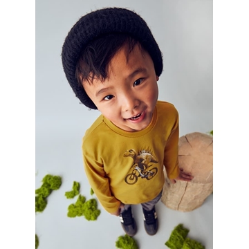 Camiseta dino mostaza - Imagen 1