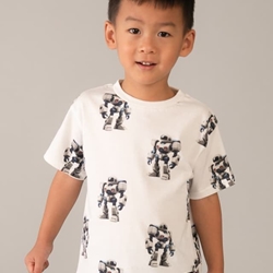 Camiseta estampada robots - Imagen 2