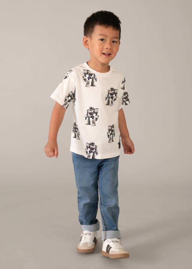 Camiseta estampada robots - Imagen 3