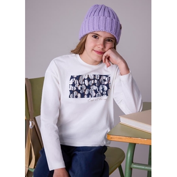 Camiseta gráfica nata-petróleo - Imagen 1