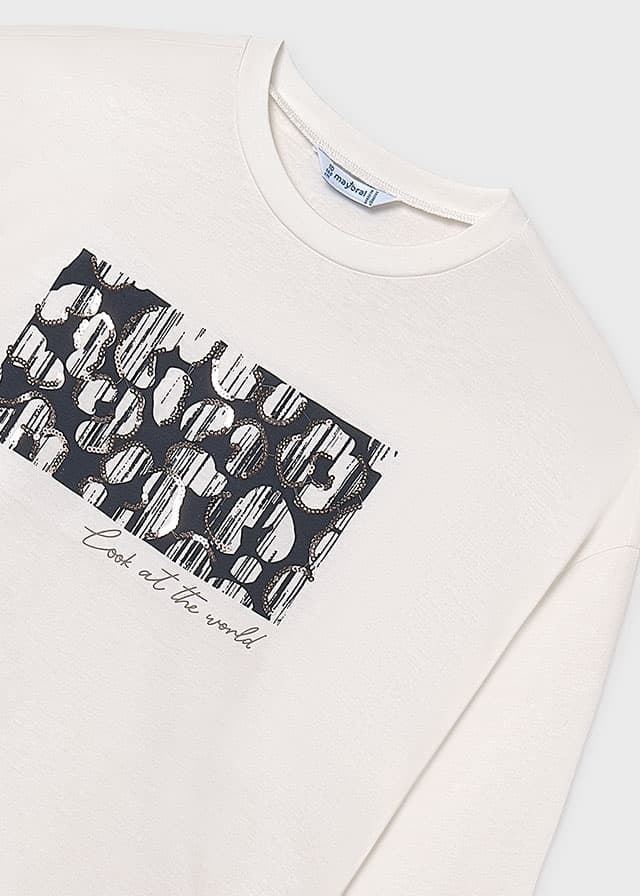 Camiseta gráfica nata-petróleo - Imagen 4