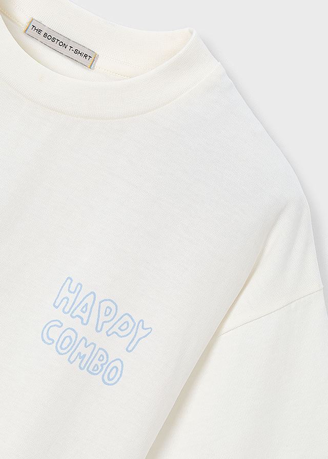 Camiseta "happy combo" nata - Imagen 4