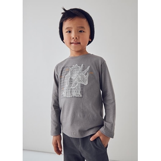 Camiseta interactiva dinosaurio gris - Imagen 1