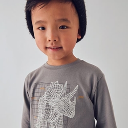 Camiseta interactiva dinosaurio gris - Imagen 2