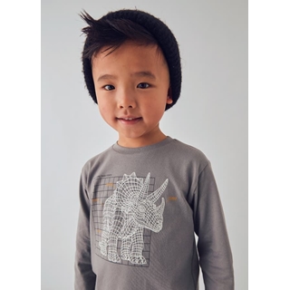 Camiseta interactiva dinosaurio gris - Imagen 2