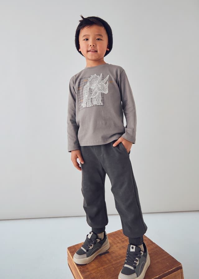 Camiseta interactiva dinosaurio gris - Imagen 3