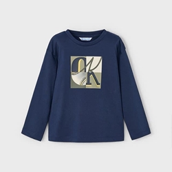 Camiseta letras azul - Imagen 2