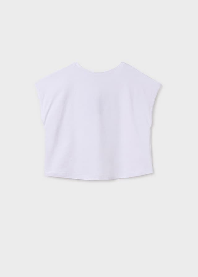 Camiseta manga corta gráfica blanca - Imagen 2