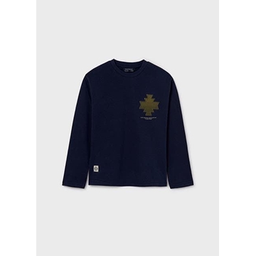 Camiseta manga larga apliques marino - Imagen 2