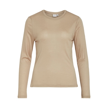 Camiseta manga larga beige vialexia - Imagen 1