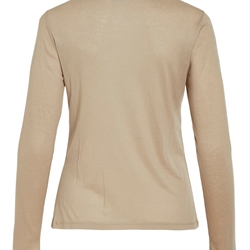 Camiseta manga larga beige vialexia - Imagen 2