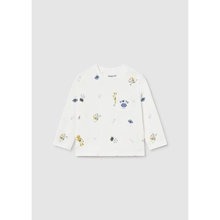 Camiseta manga larga estampada nata - Imagen 2