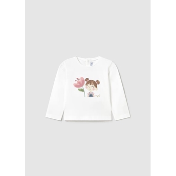 Camiseta manga larga flor - Imagen 1