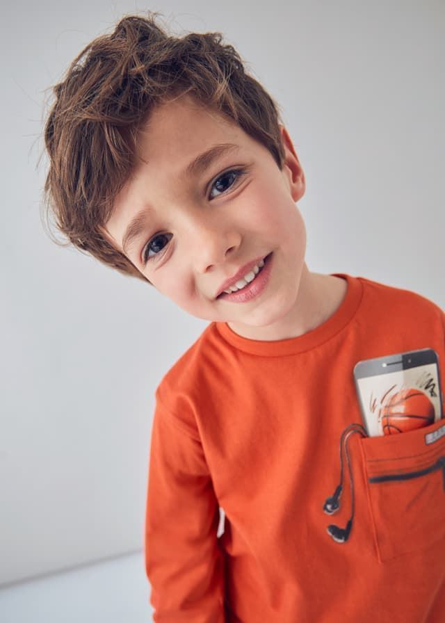 Camiseta manga larga naranja - Imagen 2