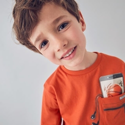 Camiseta manga larga naranja - Imagen 2