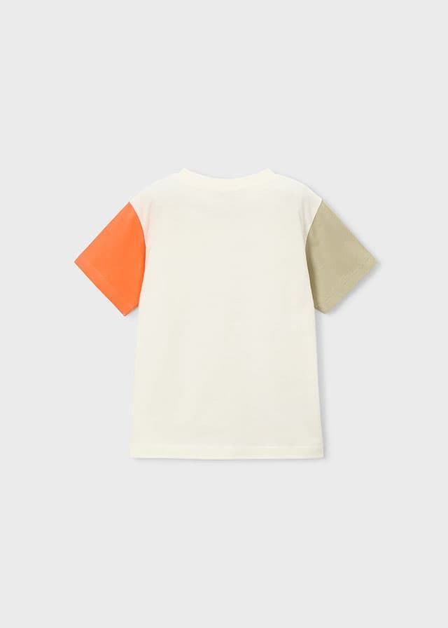 Camiseta nata-naranja - Imagen 2