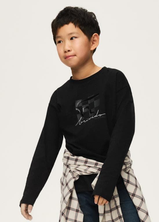 Camiseta print negro - Imagen 1