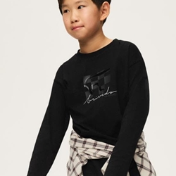 Camiseta print negro - Imagen 1