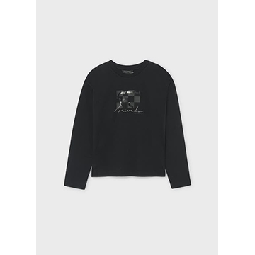Camiseta print negro - Imagen 2
