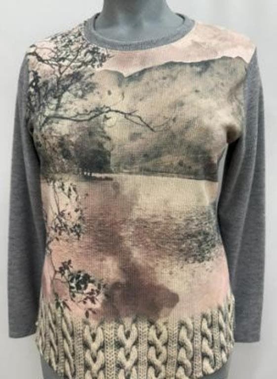 Camiseta ramas gris - Imagen 1