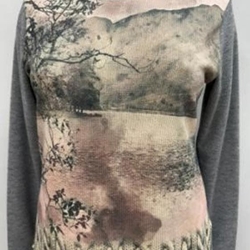 Camiseta ramas gris - Imagen 1