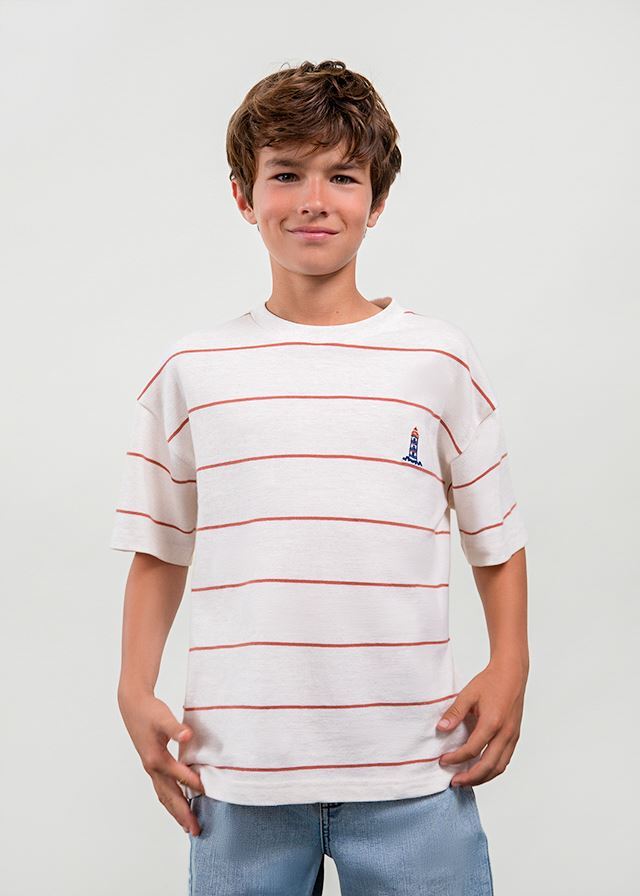 Camiseta rayas roja - Imagen 1