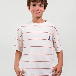 Camiseta rayas roja - Imagen 1