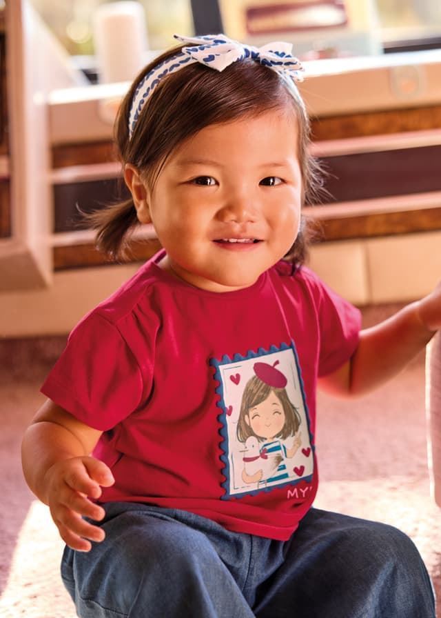 Camiseta roja con diadema - Imagen 1