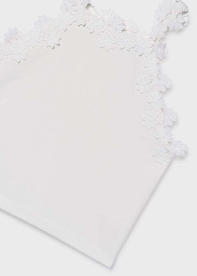 Camiseta tirantes guipur blanco - Imagen 6