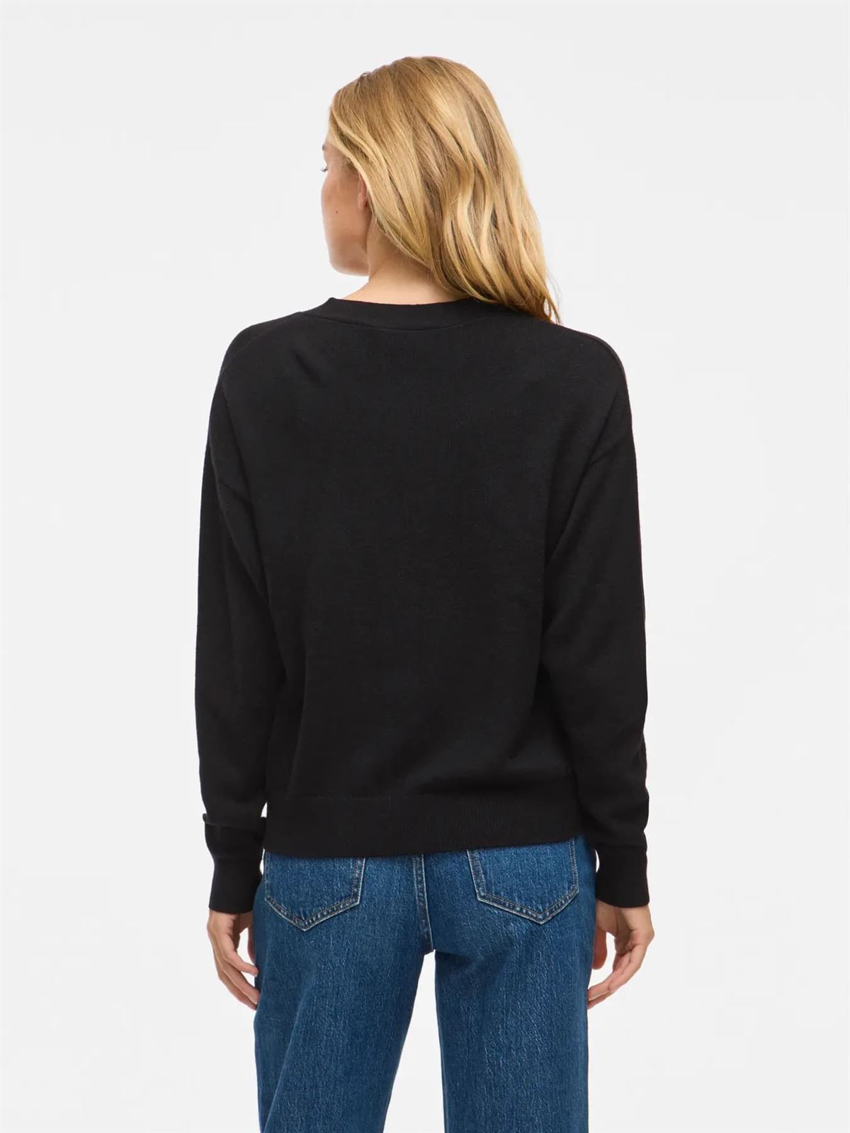 Cárdigan viril corta negra - Imagen 2