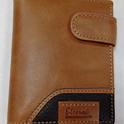 Cartera piel camel-marrón - Imagen 1