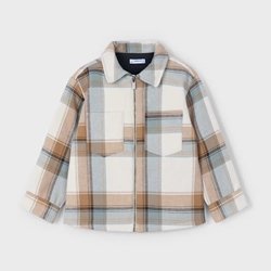 Cazadora cuadros caramelo - Imagen 1