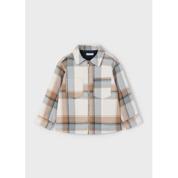 Cazadora cuadros caramelo - Imagen 1