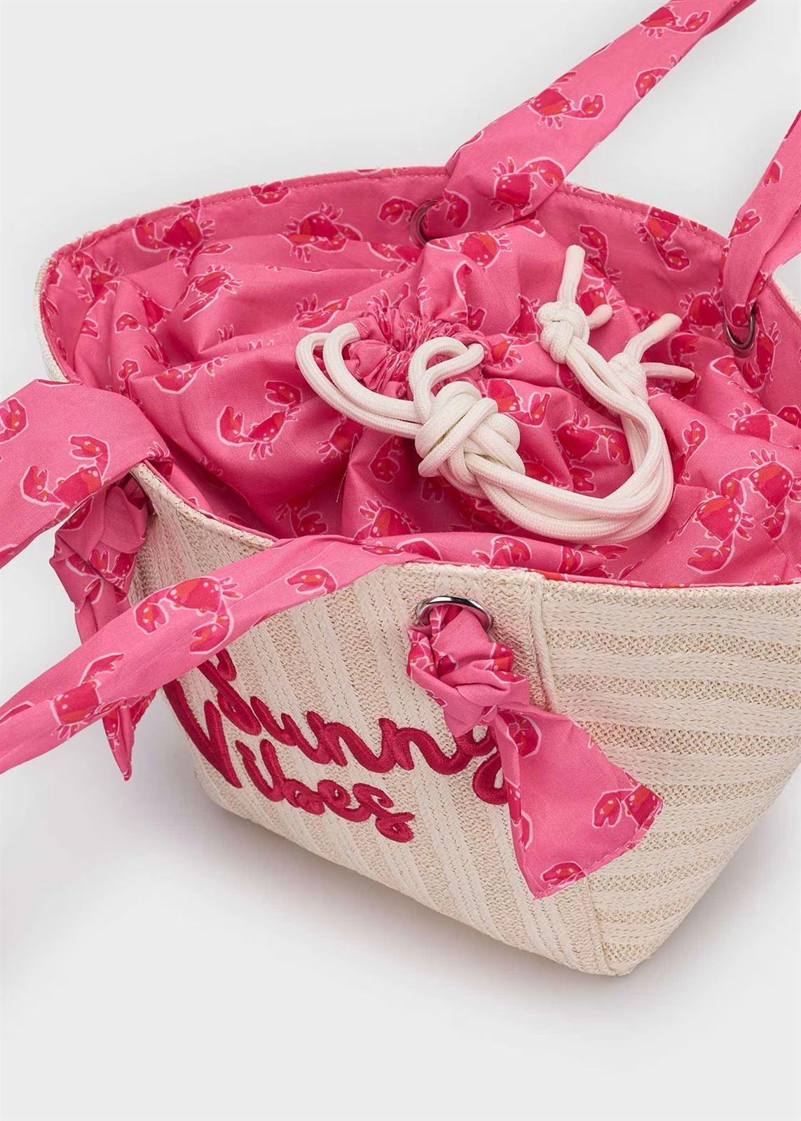 Cesta playa geranio - Imagen 1