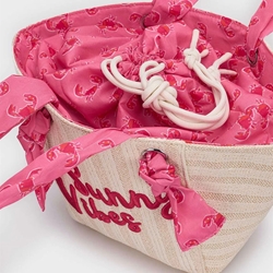 Cesta playa geranio - Imagen 1